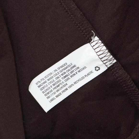 Prologue Women's Textured Knit Puff Short Sleeve Round Neck Dress Maroon Brown L - Picture 5 of 6